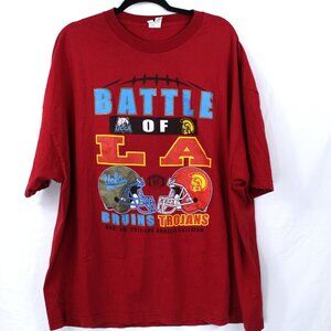 BATTLE OF UCLA BRUINS & USC TROJANS "FxxK BRUINS" 2011 RED T-SHIRT SIZE 3XL
